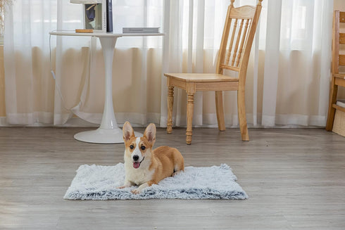 PJYuCien Fluffy Fleece Calming Pet Throw Blanket, Super Soft and Warm for Indoor Cats and Dogs, Small 16 * 24", Grey