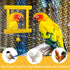 Lnngub 1pc 2pcs Chicken Toys - Hanging Bell Parrot Chicken Swing Mirror + Beak Grinding Stones for Enrichment, Perfect