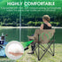 Folding Camping Chair, Portable Club Lawn Chairs High Back Padded Sturdy Steel Outdoor Lightweight Chair, for Camp