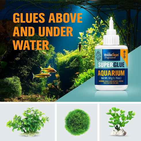 Aquarium Super Glue for Mosses and Plants, 50g for Freshwater and Saltwater Aquariums