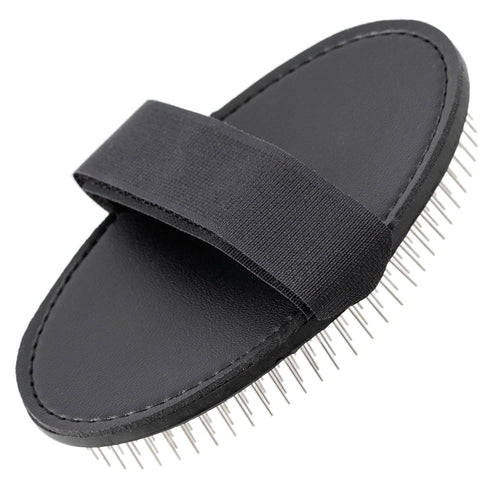 GROOM PROFESSIONAL Terrier Palm Pad Dog Brush - Dog Grooming Brush for Dematting - Perfect for Wooly & Wired Coats - Flexible Palm Pad with Stainless Steel Pins - Length - 13cm