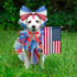 Weewooday 3 Pieces Girl Dog Costume, Patriotic 4th of July Tutu Skirt and Bowtie Headband for Small Dog Decorations