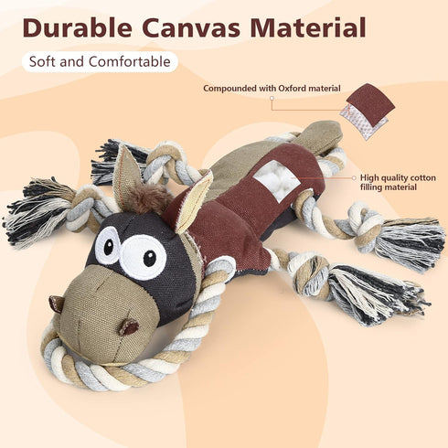 IOKHEIRA Dog Toys for Aggressive Chewers, Tough Indestructible Squeaky Toys for Large Dogs
