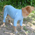 Lovelonglong Four Feet Dog Lightweight Pajamas, Pure Cotton Dog Jumpsuits for Large Medium Small Dogs Lightblue
