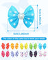PET SHOW 10Pcs 2" Dot Small Dogs Hair Bows, French Clips, Yorkie Bowknot Barrette Clips for Medium Dogs
