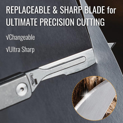 KeyUnity KK01 Titanium Folding Knife, Utility EDC Pocket Knife with #24 Replaceable Blade for Outdoor Use