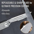 KeyUnity KK01 Titanium Folding Knife, Utility EDC Pocket Knife with #24 Replaceable Blade for Outdoor Use