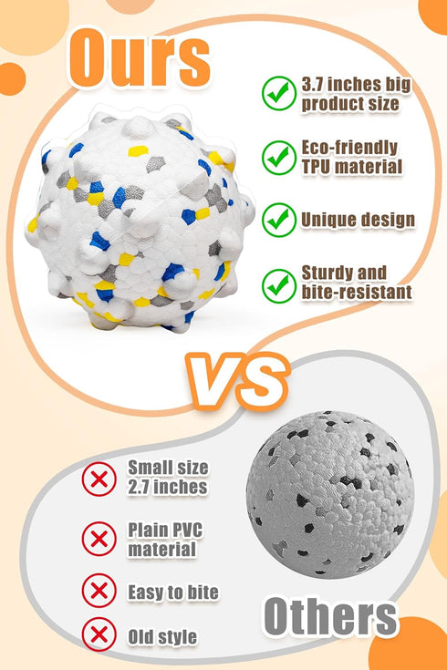 1.96'' Moonorange Dog Balls for Dogs Aggressive Chewers Indestructible Tennis Durable Bouncy Interactive Dog Toy Balls