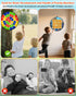 26" 20 4 5 6 7 8 9 10 11 12 Kids Dart Board Large with Sticky Balls, Foldable Double-Sided Indoor Outdoor Sport Party