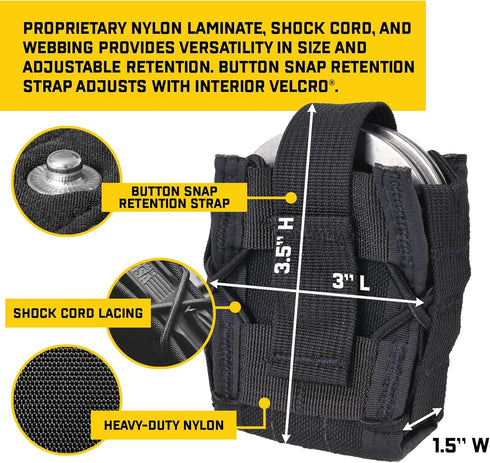 High Speed Gear Handcuff Taco Pouch - Universal Holster Fits Chain and Hinged Cuffs, Adjustable Belt Mount