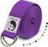 Slim Panda Yoga Strap for Stretching, 10+ Colors, 6 Feet/8 Feet, Adjustable D-Ring Buckle for Fitness, Yoga, Pilates
