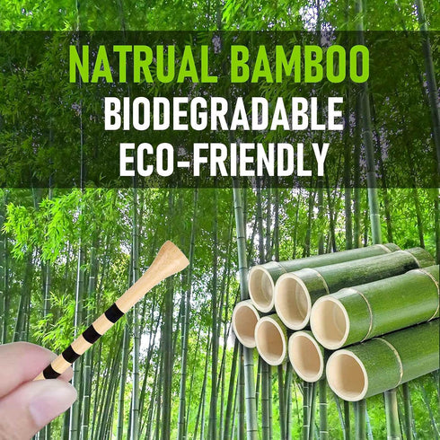 Golf Tees, 100 Pack of 3 1/4 Inch Professional Natural Bamboo Tees, Durable & Stable System