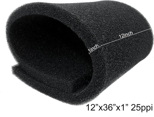 AFA Aquarium Filter Media Sponge Pad - Fish Tank Bio Open Cell Coarse Foam Block Pre Filter Sponge Material (12" x 36"