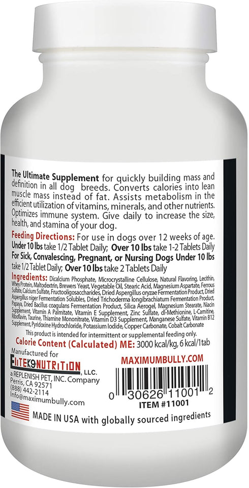 Ultimate Bully Canine Supplement, Maximum Performance, 60 Tablets, Made in The USA