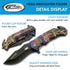 SZCO Supplies : 8”Firefighter Decal Liner Lock Assisted Open Tactical Rescue Professional Folding Knife, Red (300557-FF)