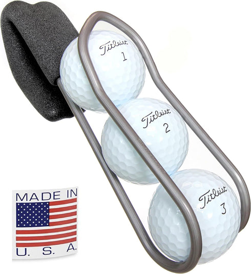 SnakeBelly Golf Ball Holder - PRO, Quick-Draw Release, Silver