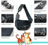 Dog Sling Carrier for Small Dogs and Cats, Breathable Mesh Hand-Free Bag for Traveling and Hiking (Medium, Black)