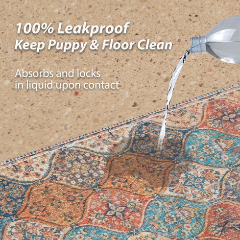 18" x24" nunubaby Washable Pee Pads for Dogs, Stylish, Non-Slip and Leak-Proof Pee Mat. ultra-absorbent Reusable potty