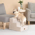 EHEYCIGA 3-Step Dog Stairs for Small Dogs, 13.5" H Non-Slip Indoor Ramp for Couch and Chair, Beige