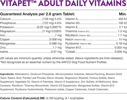 NaturVet Vita Pet Adult Plus Breath Aid Tablets, Time Release, 365 ct