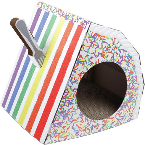 Kitty City Rainbow Cake Slice Scratcher
