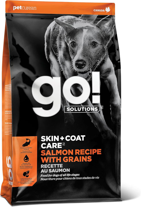 Go! Solutions Skin + Coat Care - Dry Dog Food - 12 lb - Salmon Recipe with Grains for All Life Stages