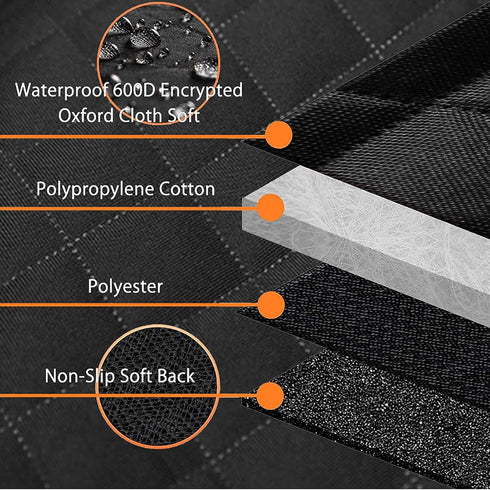 JHWSXWAWJ Hammock 400LBS,for Large Dog Car Seat Cover for Back Seat with Mesh Viewing Window, Waterproof Quilted Style