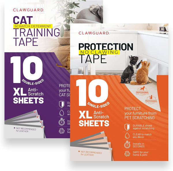 CLAWGUARD Bundle Pack, Dog Scratch Protection Tape and Cat Training Tape, Furniture Protector Pack