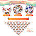 Agroon 2PCS, 4 Pride Dog Bandanas Small Pattern Colorful Scarf for Boy and Girl, Triangle Reversible Bibs Breed