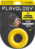 Playology Durable Dog Toys - Dual Layer Chew Ring Toy, Chicken Scented Yellow Rubber for Medium Dogs