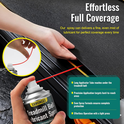 7.2oz EAWONGEE Treadmill Belt Lubricant Spray, Silicone Oil with Applicator Tube, High Temperature Resistant