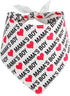BoomBone Dog Valentines Day Bandana 2 Pack, Triangle Bibs Pet Scarf for Small Dogs, Puppy Cat
