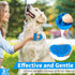 3PCS Dog Bath Brush, Shampoo Brush and Scrubber with Adjustable Ring Handle for Short & Long Hair (Blue)