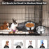 Dog Kennel Bowls for Crates, No Spill 2 Pack Hanging Food Water Bowls, Stainless Steel Pet Dish Feeder for Cats and Dogs