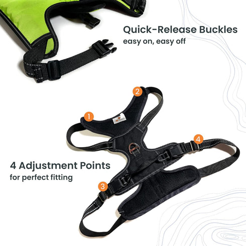 Dog Harness, Large, Black