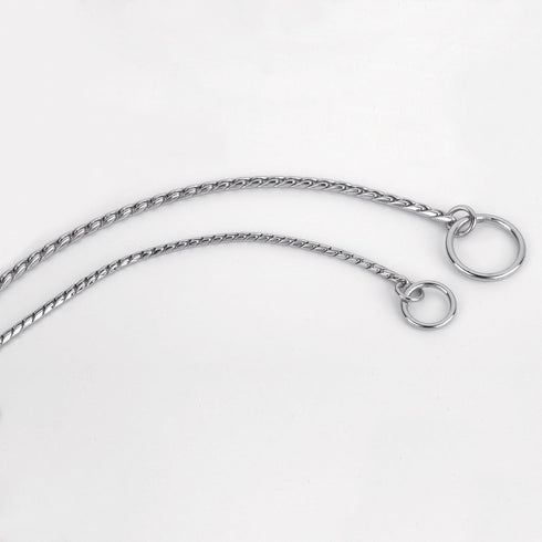 Guardian Gear X-Fine Chrome Snake-Chain Dog Collar, 16"