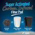 Aquarium Carbon Pad - Cut to Fit Carbon Infused Filter Pad Media for Crystal Clear Fish Tanks (18" x 36")