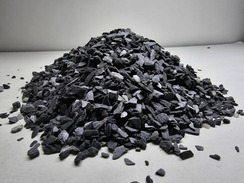 Aquarium Gravel - Natural Small Scale Substrate for Aquascaping Planted, Freshwater and Saltwater Tanks - Deep Grey/Black- Size 1/8"-1/4" (6 pounds)