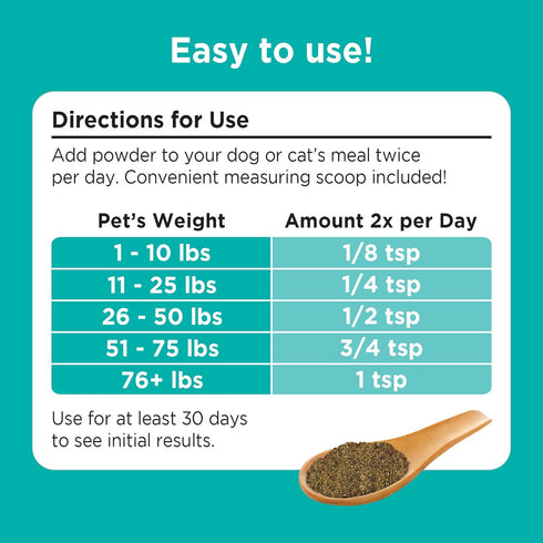 Solid Gold SeaMeal Cat & Dog Food Topper – 1 LB – Kelp Powder Multivitamin for Skin & Coat, Gut + Immune Support