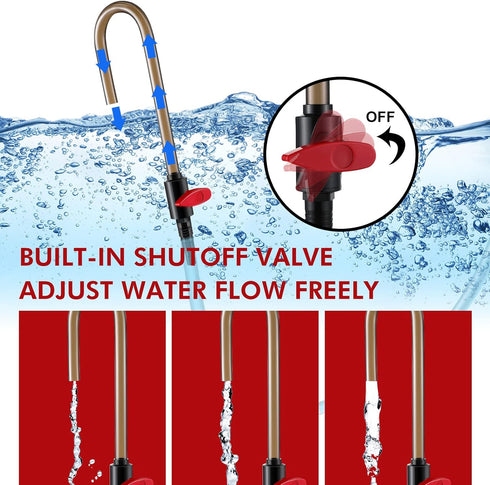 Dreyoo Aquarium Fish Tank Hook Water Changer - Efficiently Fills Your Water, Aquarium Vacuum Filler for Fish Tank