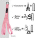 Vulken Tricep Rope Cable Attachment, 28.7 Inch & 22 Inch Two Lengths Built in One Pull Down Rope, Black & Pink