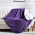 Waterproof Blanket for Bed Couch Sofa, Reversible Sherpa Fleece Pet Blanket, Dark Purple, 60x80 inches
