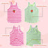 2 Pieces Small Medium Dogs Summer Clothes Dog Striped Shirt Cute Flower Strawberry Embroidery Vest Pet Outfit for Chihuahua Yorkie Teddy (Pink-Green, Medium)