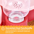 Noa Store Pet Food and Water Dispenser, 2 Removable Bowls, Gravity-Fed Drinking System for Cats and Dogs, Pink