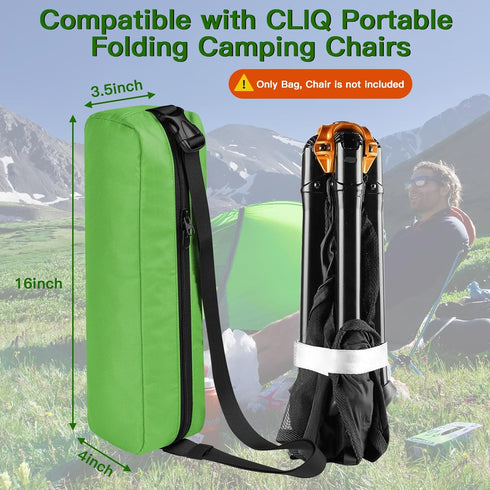 Xxerciz Storage Bag for CLIQ Portable Chair Camping Chairs, Portable Camping Chair Replacement Bag with Adjustable