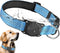Airtag Dog Collar, Waterproof Air Tag Holder, Reflective Comfortable Padded Adjustable Collar for Heavy Duty Dogs, Blue
