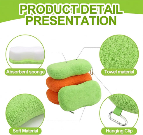 Acellegic 4 Pcs Kayak Sponge Kayaking Water Absorbing Bilge Sponges Dual Color Kayak Accessories for Cleaning