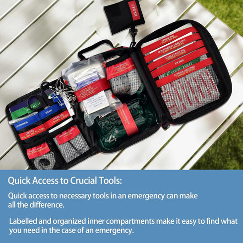 Upgrade First Aid Kit - Premium Molle System Trauma Kits for Car, Home, Hiking, Camping, Outdoor Emergencies