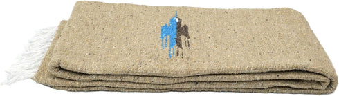 Tan/Khaki Thunderbird Thick Yoga Blanket or Throw - Made for Yoga