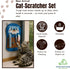 27 Inch Cat Wall Mat with Charms - Soft Felt Play Pad & Storage (Blue Bear)
